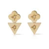 Two Elements, triangle and flower Star Earrings
