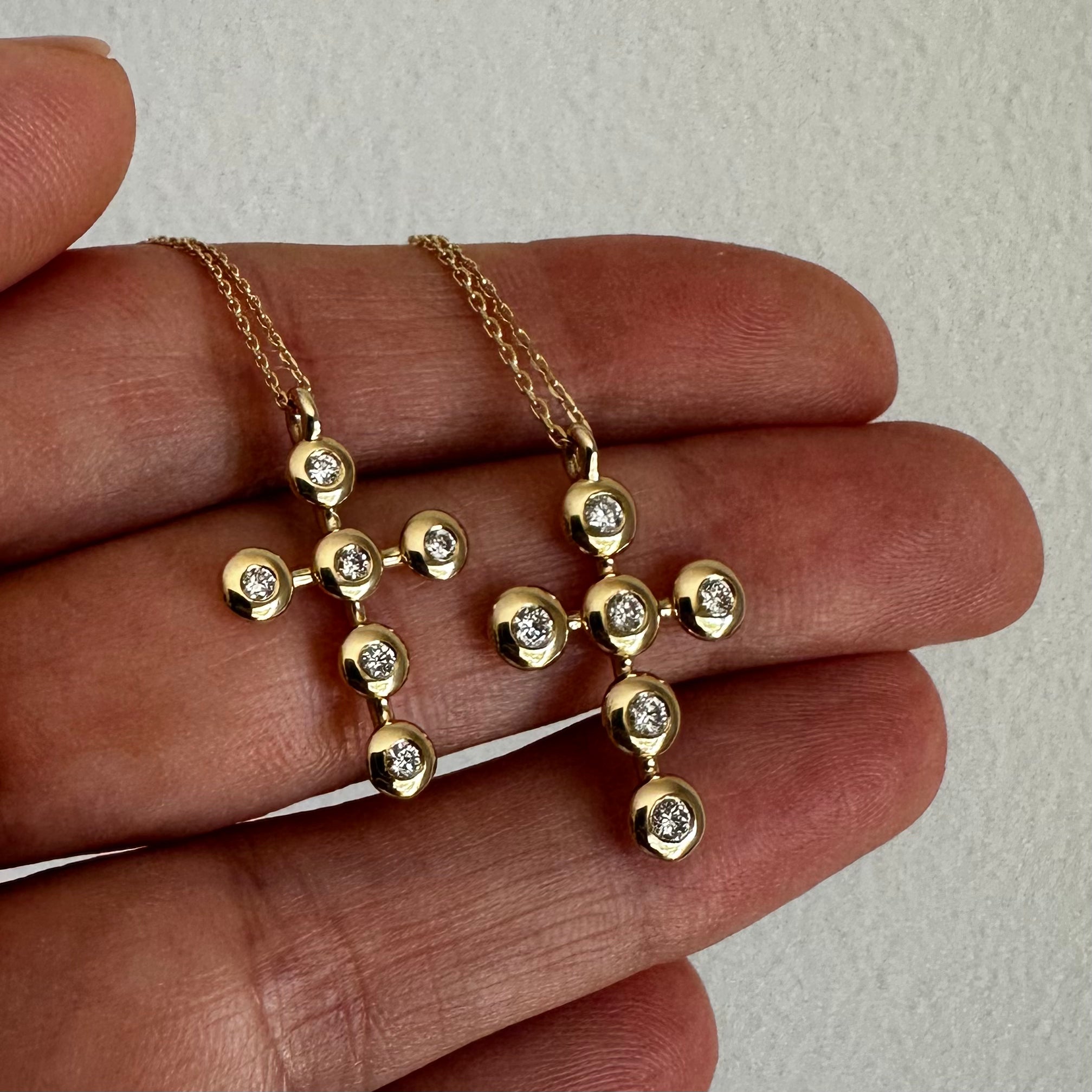 Thick Bubble Cross Pendant