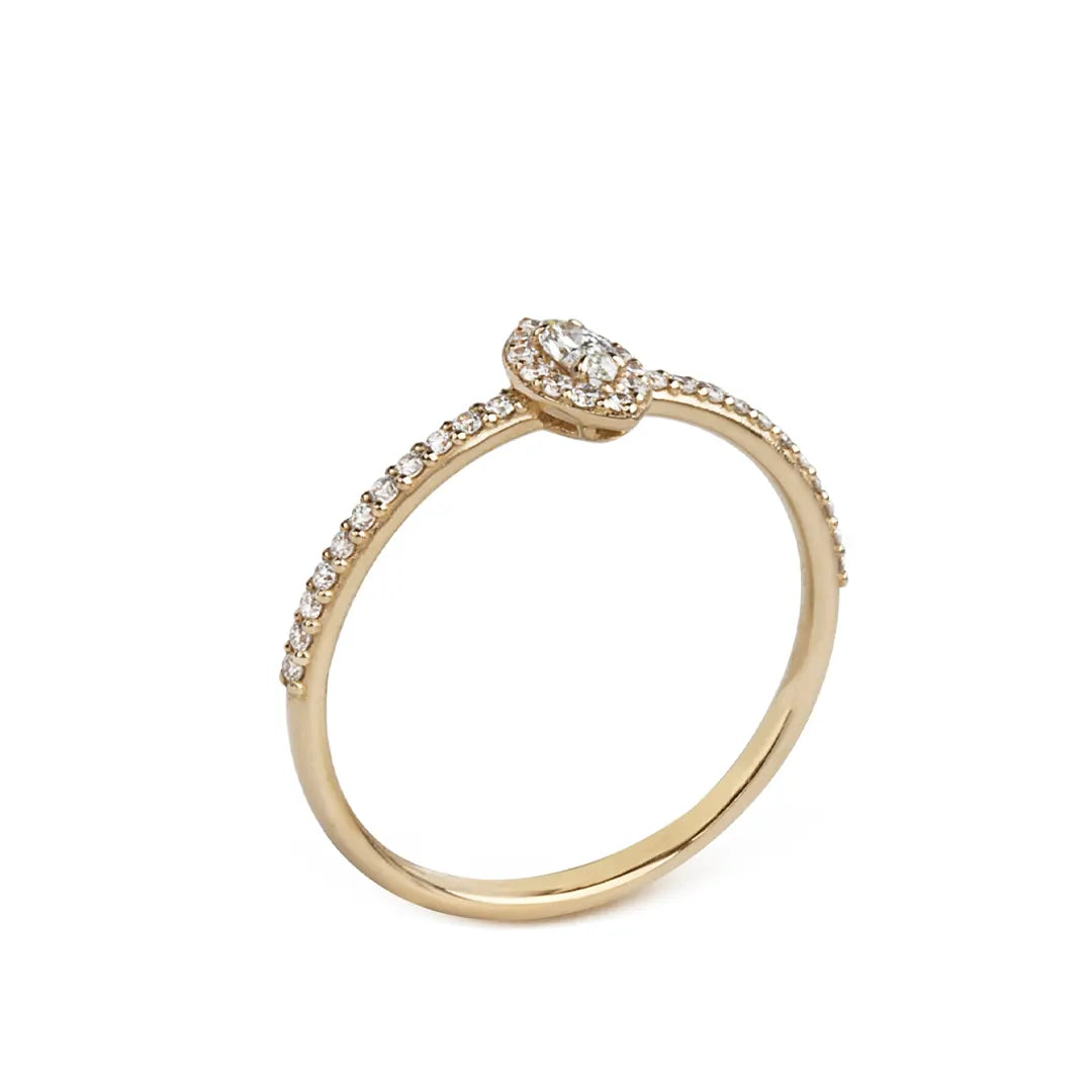 14K  Gold Marquise Diamond Ring