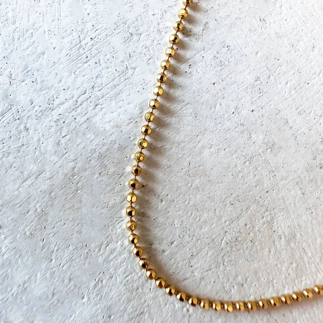 14K Gold Anklet Ball chain
