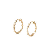 14K Gold Bubble Diamonds Hoops