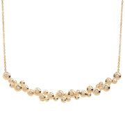 14K Gold "Bubble" Diamond Big Bar necklace
