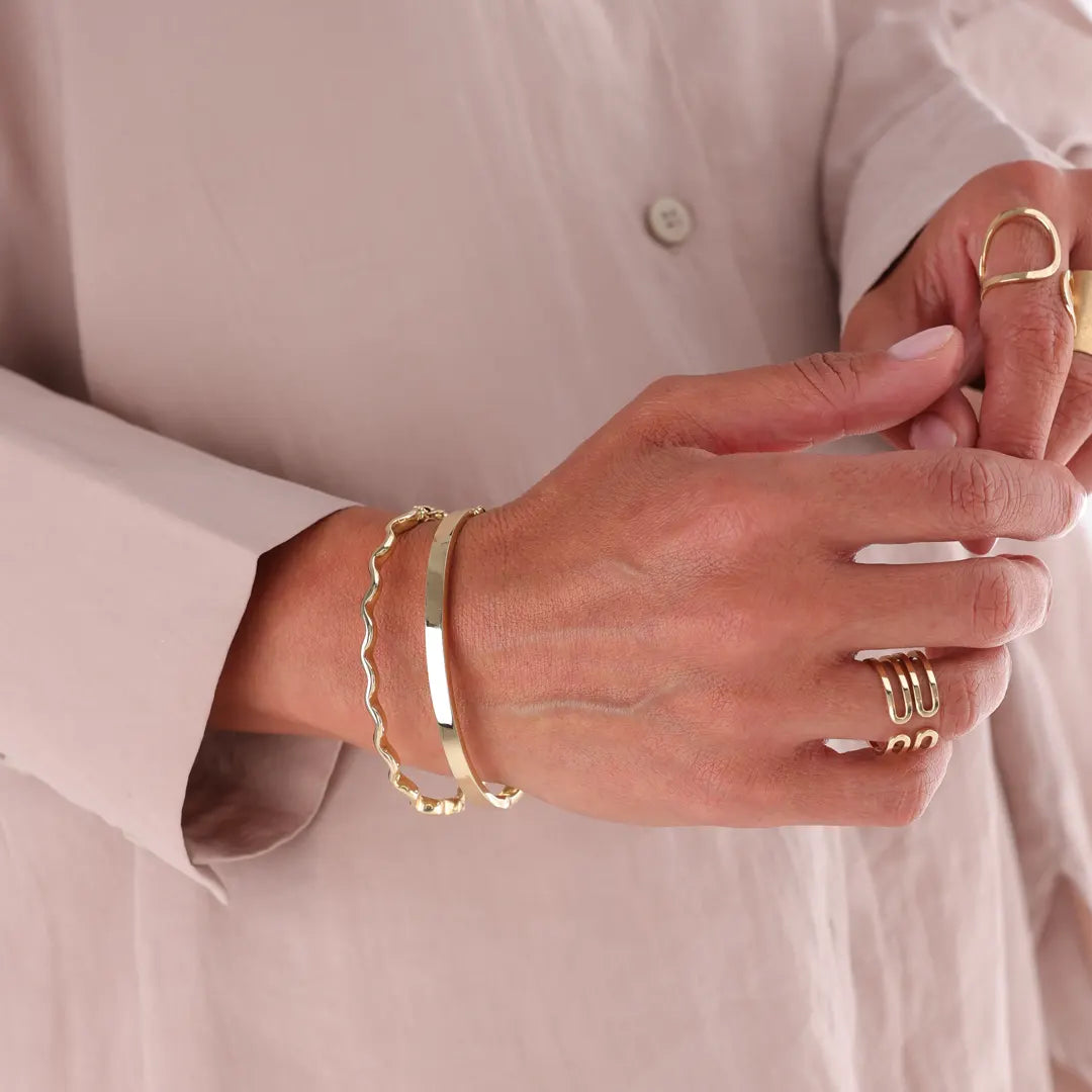 14K gold Squared Bracelet