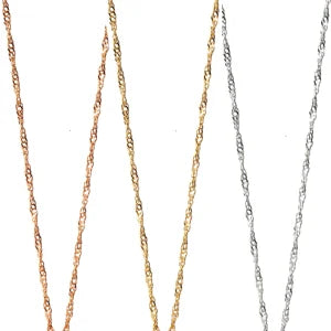 14K Gold Singapore Chain, 1mm