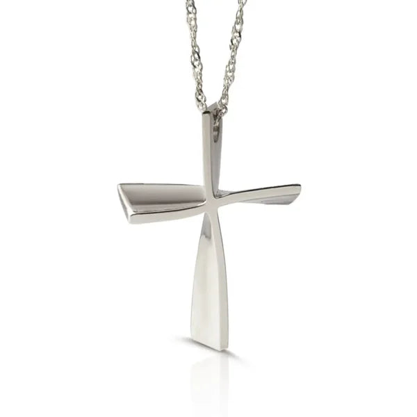 Twisted Gold Cross Pendant, Large Size