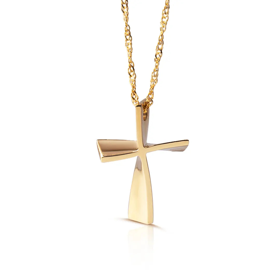 Twisted Gold Cross, Small size