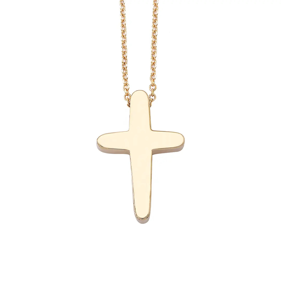 Pointed Edges Gold Cross Pendant