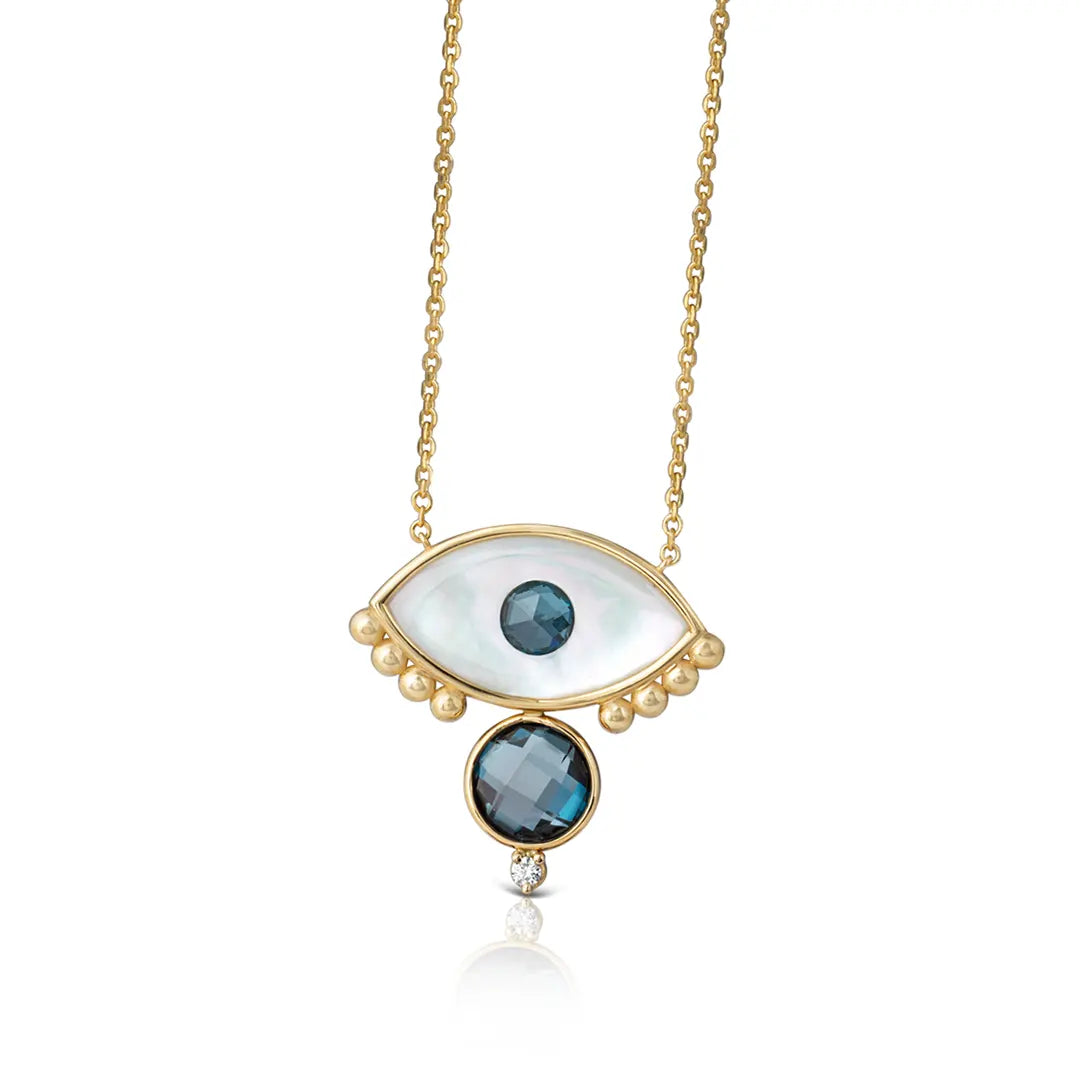 London blue Topaz and diamond
