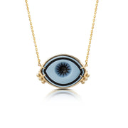 Cycladic Talisman Necklace with Cameo Eye and 6 Dots