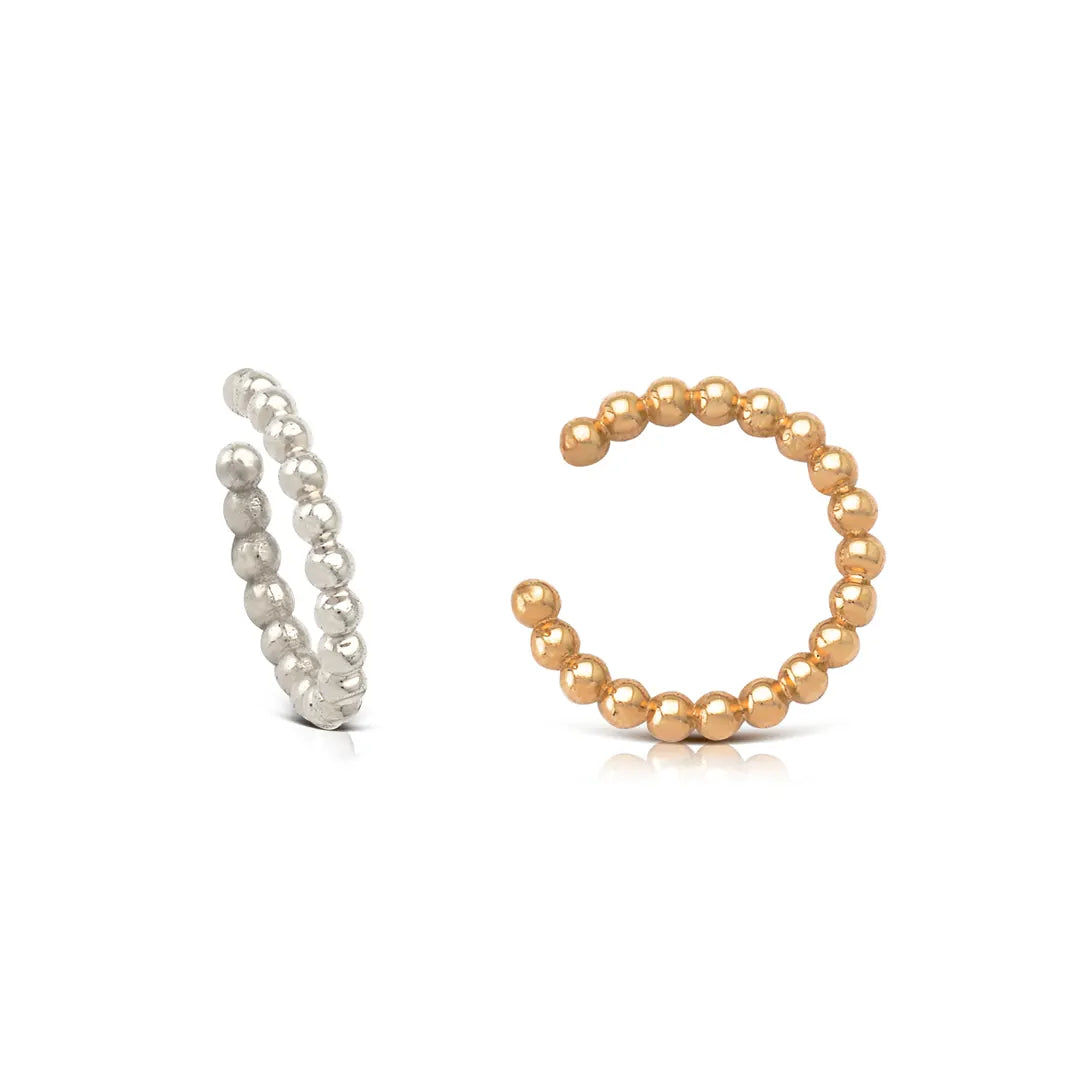 14K Gold Dot Ear Cuff