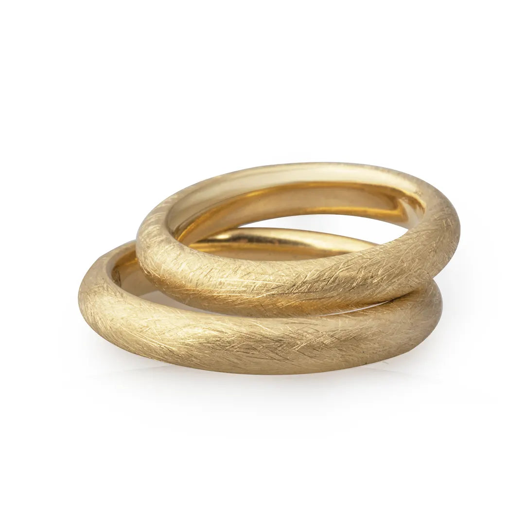14K Gold Thick Band Ring
