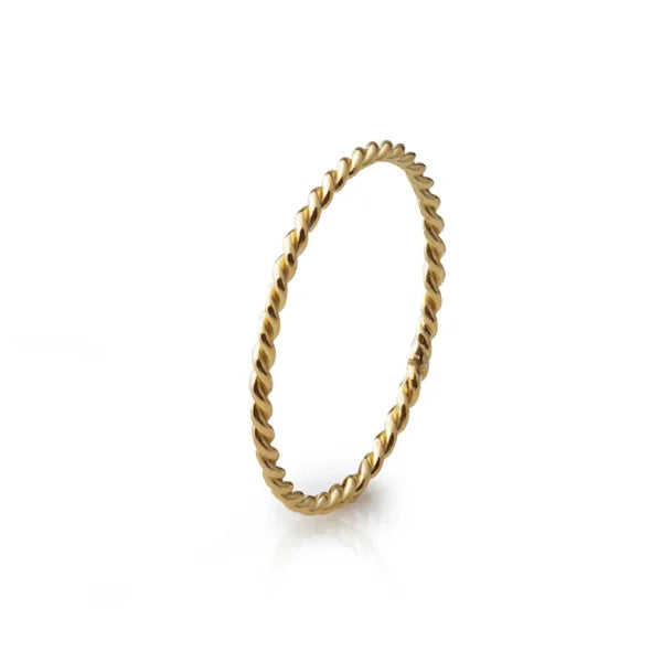 14K Gold Twisted Band Ring