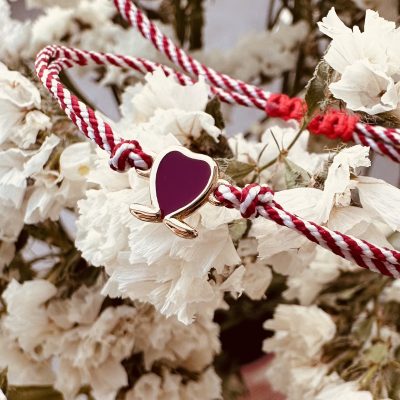 14K Gold Tiny Heart March Bracelet
