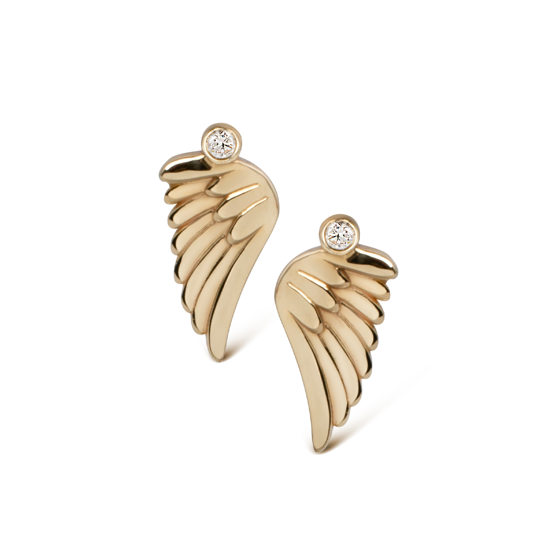 14K Gold "Wings" Talisman 2025 Earrings