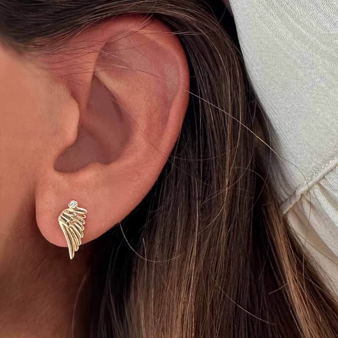 14K Gold "Wings" Talisman 2025 Earrings