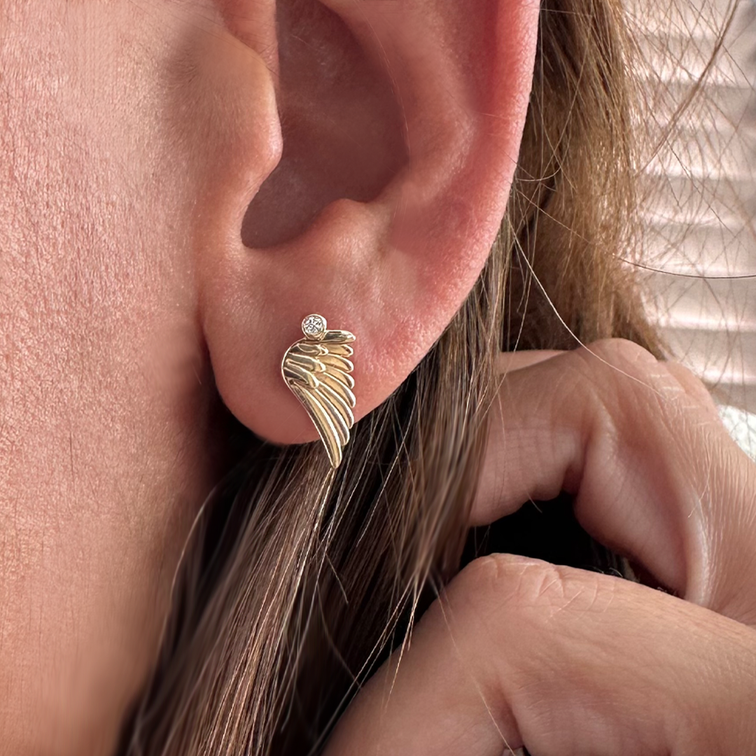 14K Gold "Wings" Talisman 2025 Earrings