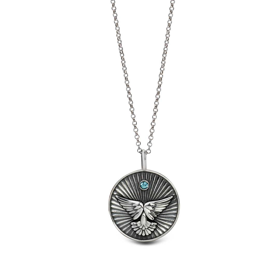Silver "Wings" Talisman 2025 Disc Necklace