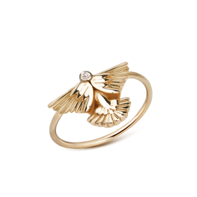 14K Gold "Wings" Talisman 2025 Ring
