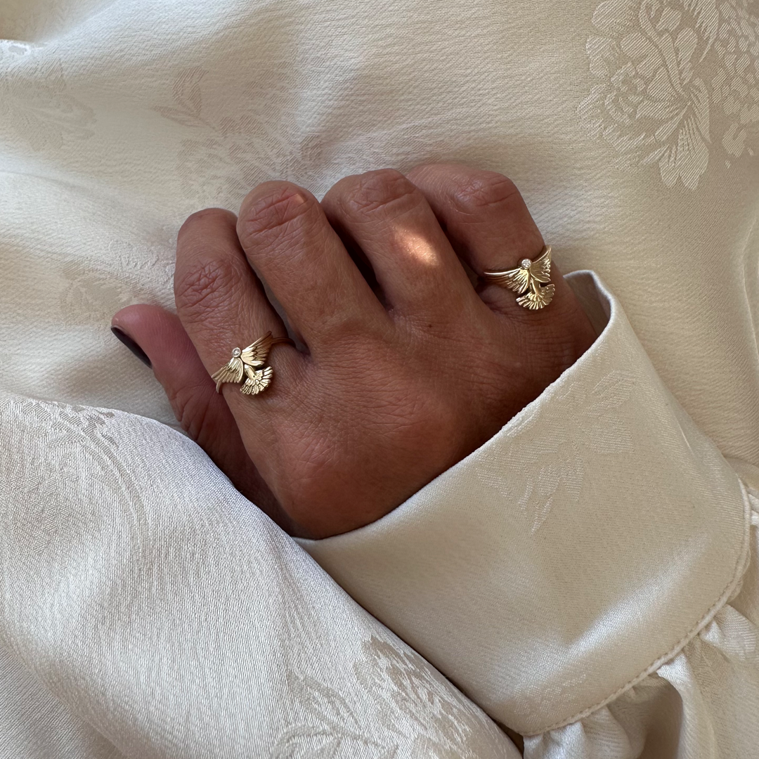 14K Gold "Wings" Talisman 2025 Ring