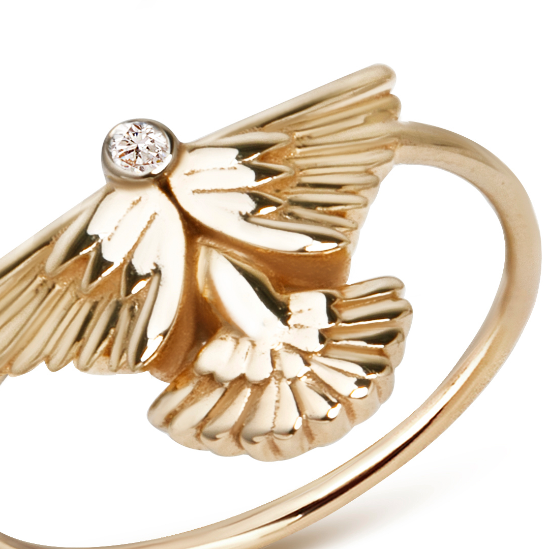 14K Gold "Wings" Talisman 2025 Ring