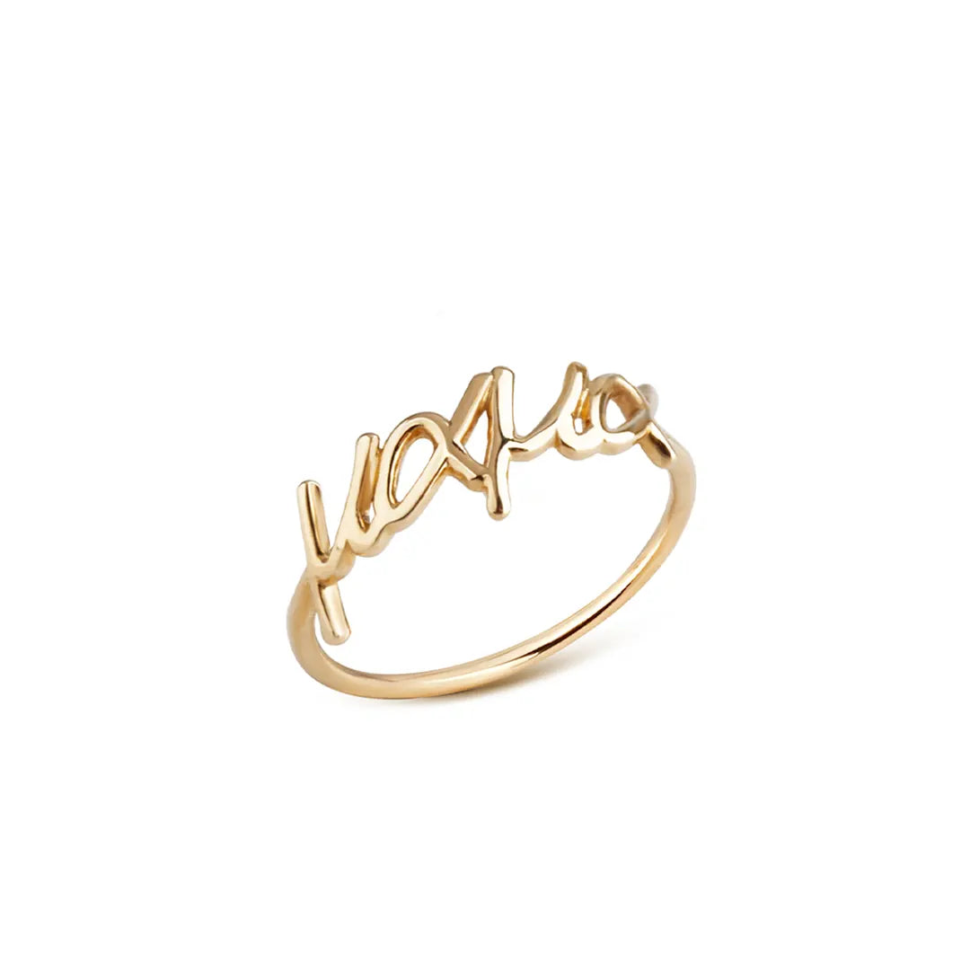 14K Gold “μαμα” Ring
