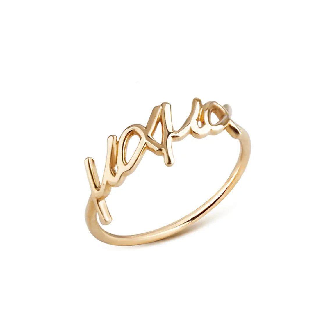 14K Gold “μαμα” Ring