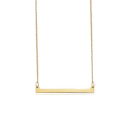 14K Gold personalised bar necklace