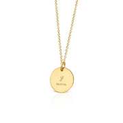 14K Gold personalised disc small size
