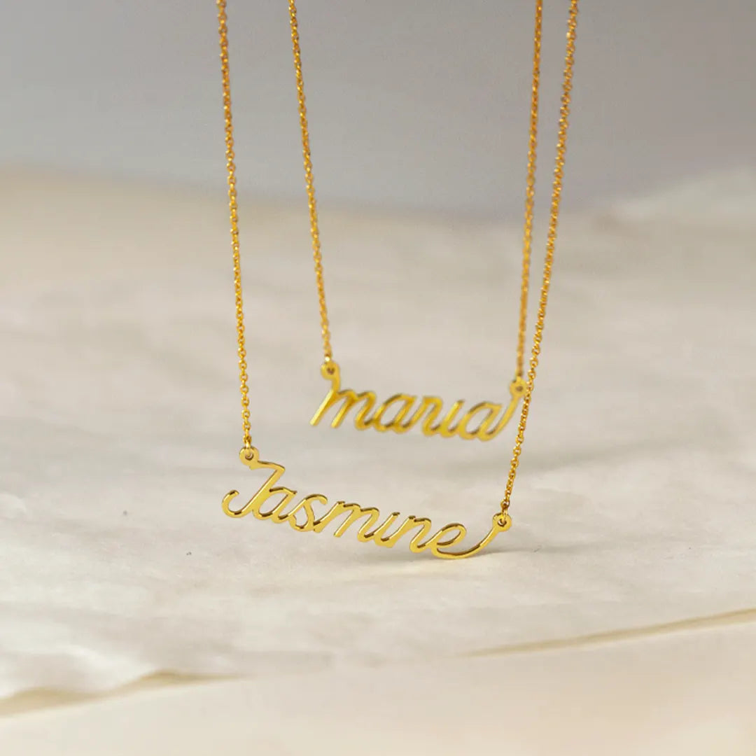 14K Gold Personalized Name Necklace