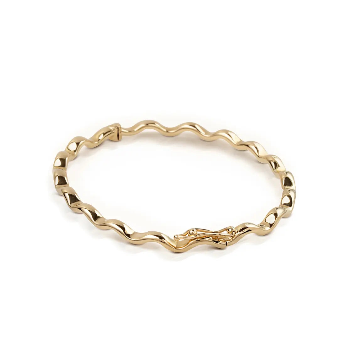 14K gold Curved Bracelet