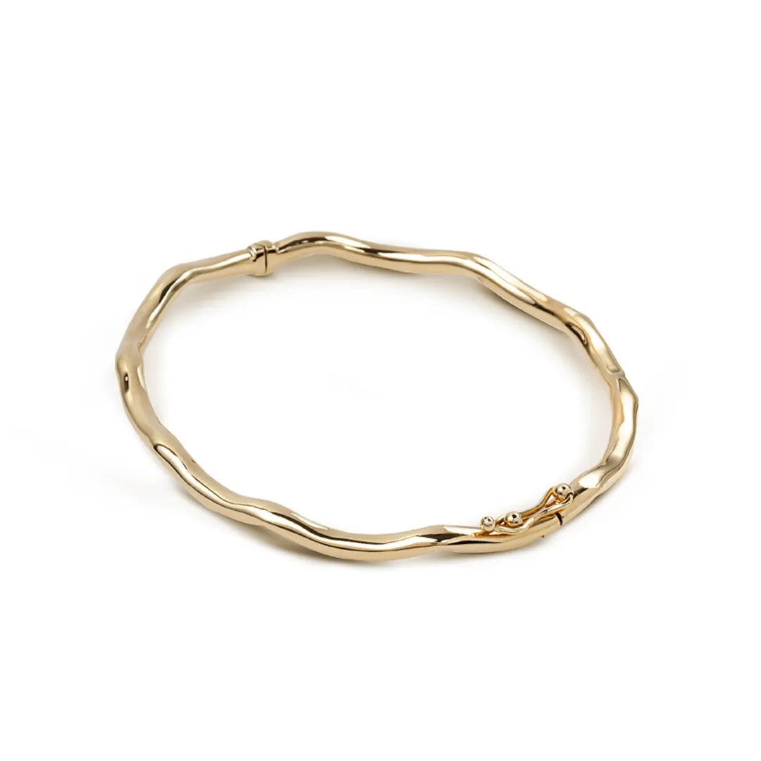 14K gold Light Curved Bracelet