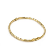 14K gold Tube Hammered Bracelet