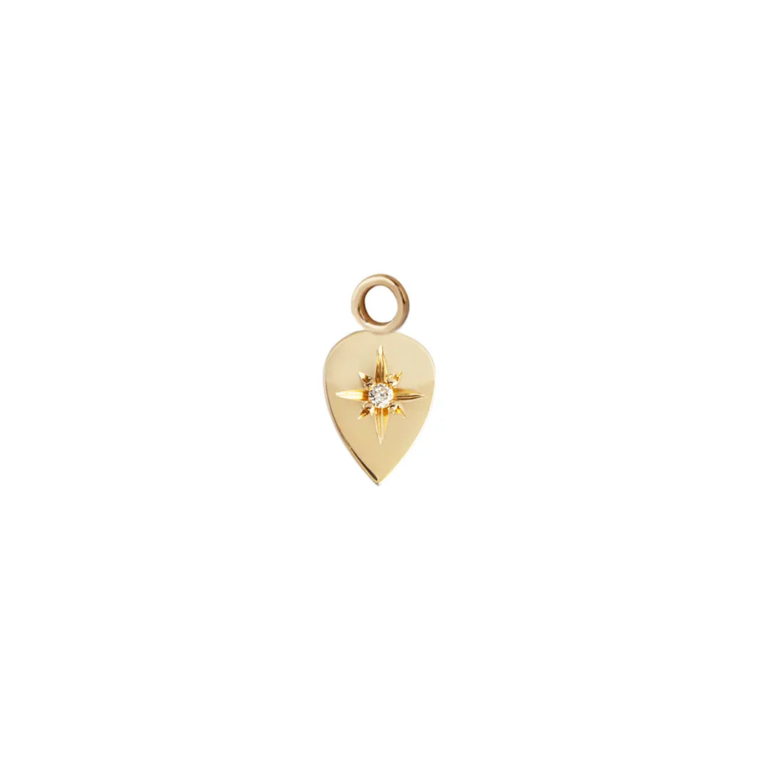 14K Gold Small Drop Diamond Star Elements