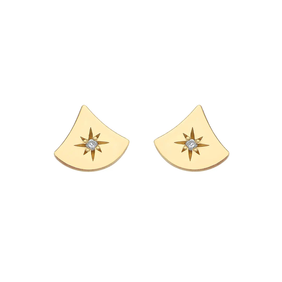 Almost Triangle Diamond Star Earrings