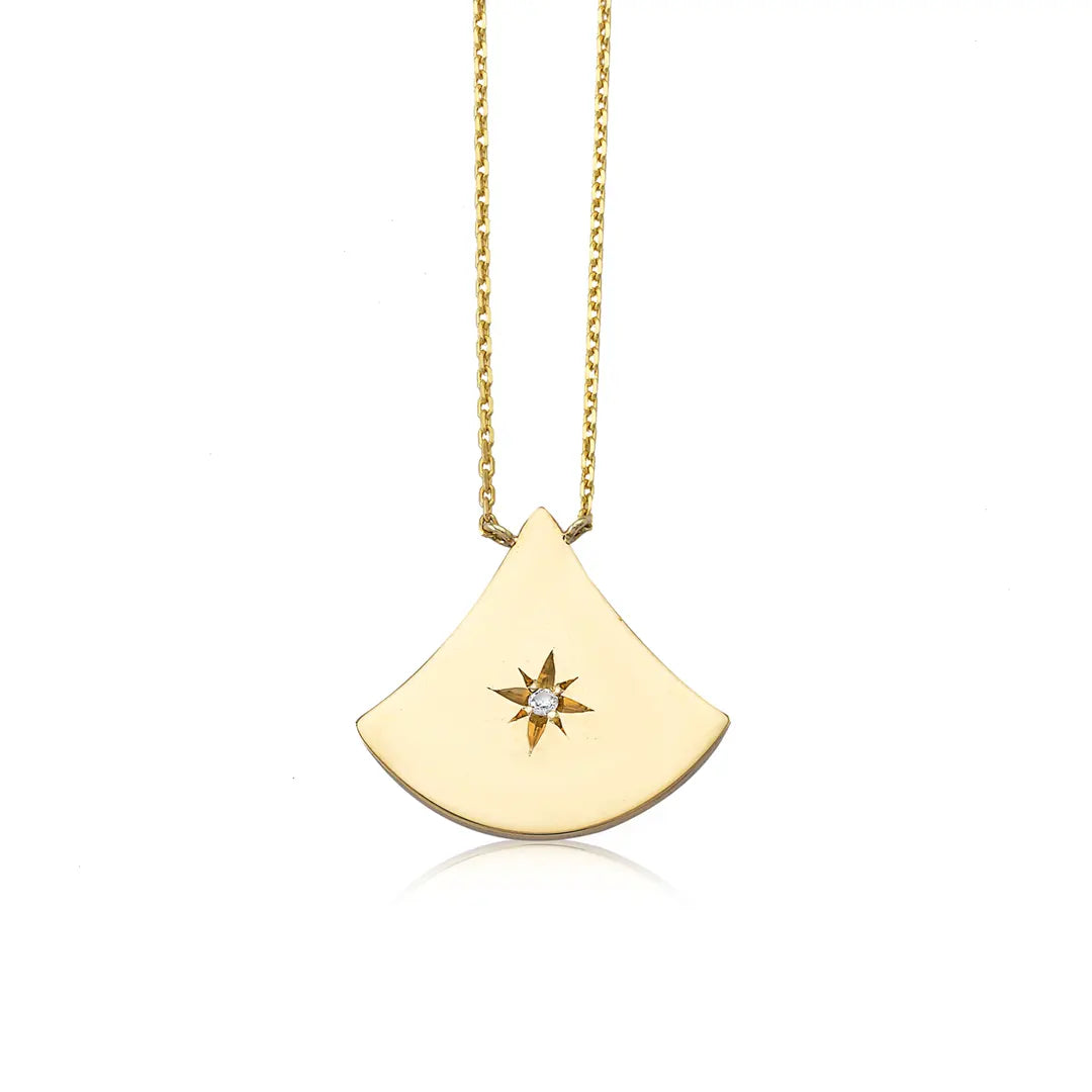 Almost Triangle Diamond Star Necklace (big)