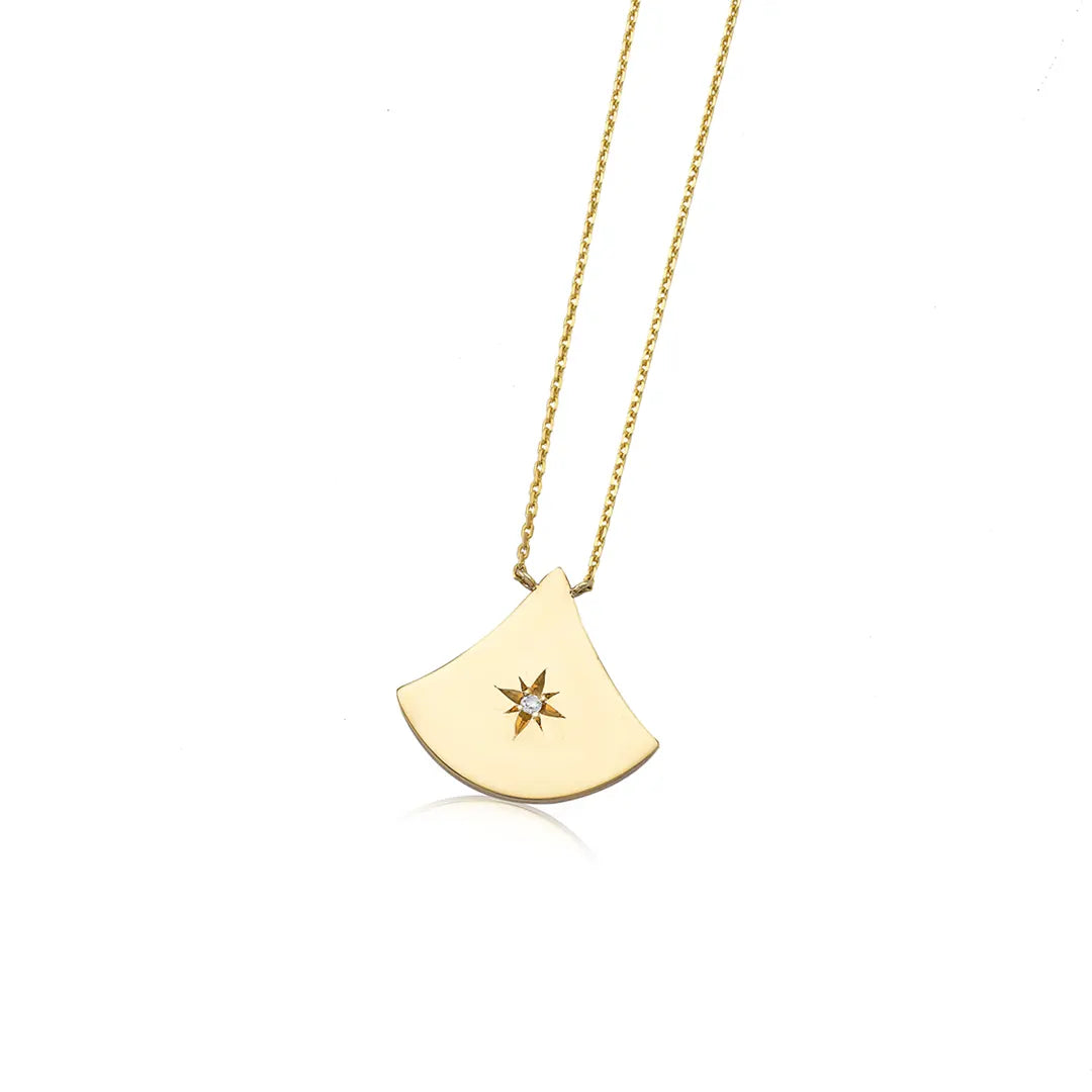 Almost Triangle Diamond Star Necklace (big)