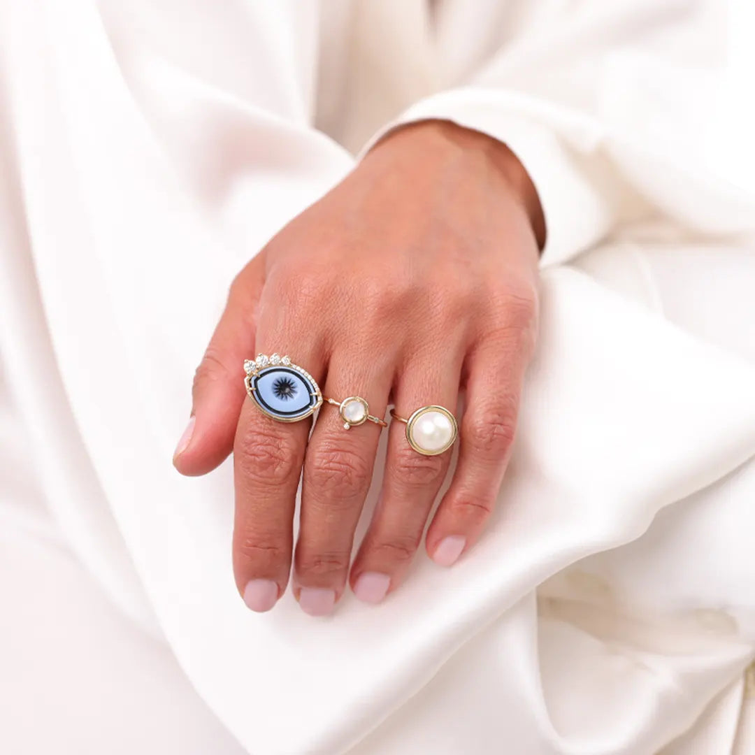 14-karat Gold Minimal Round Pearl ring