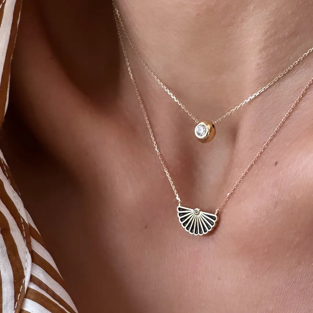 14K Gold Tiny Ventalia Talisman Necklace