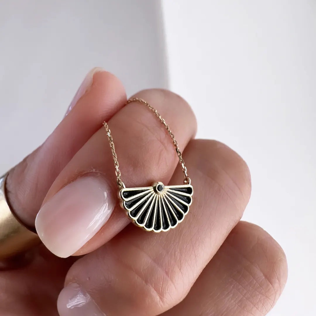 14K Gold Tiny Ventalia Talisman Necklace