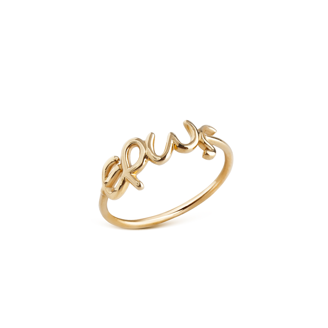 14K Gold “ερως” Ring