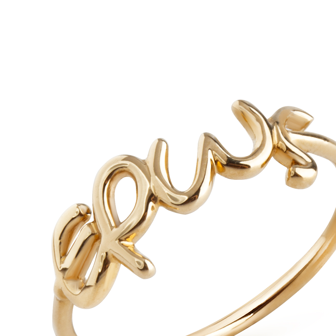 14K Gold “ερως” Ring