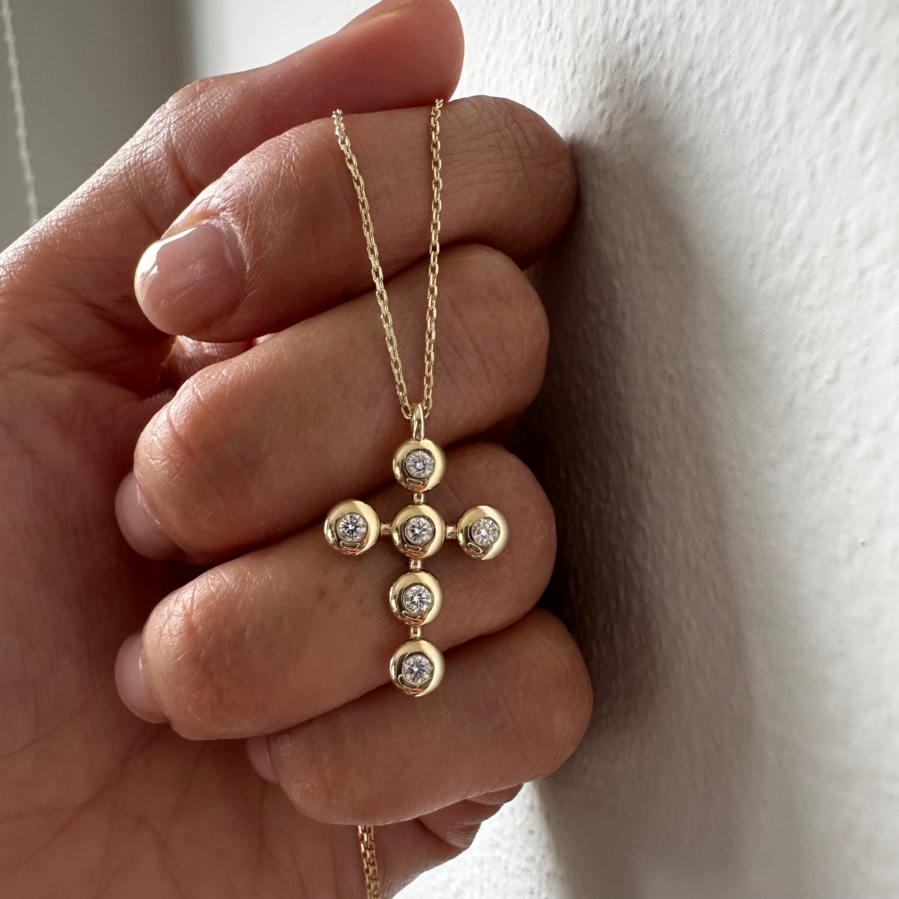 Thick Bubble Cross Pendant