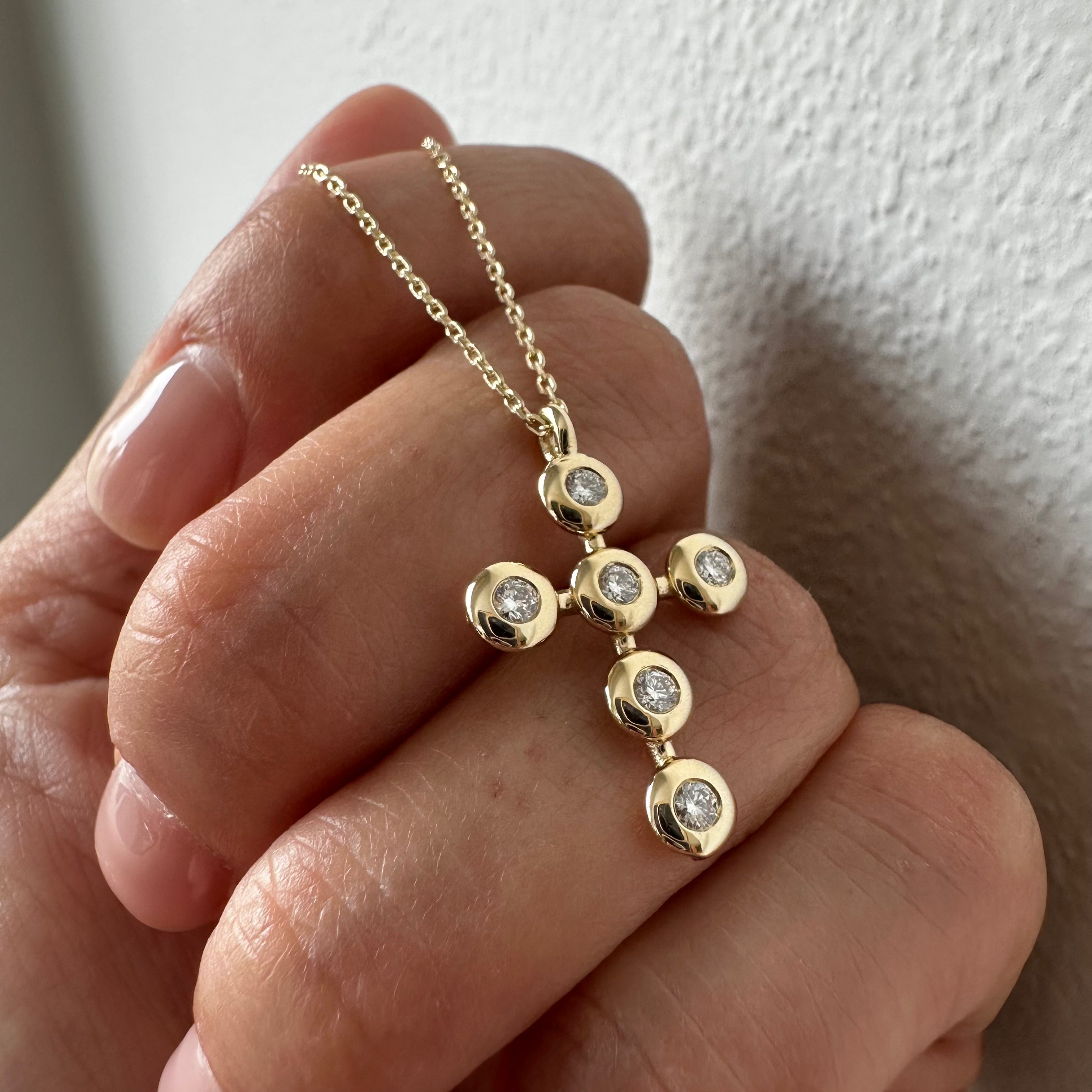 Thick Bubble Cross Pendant