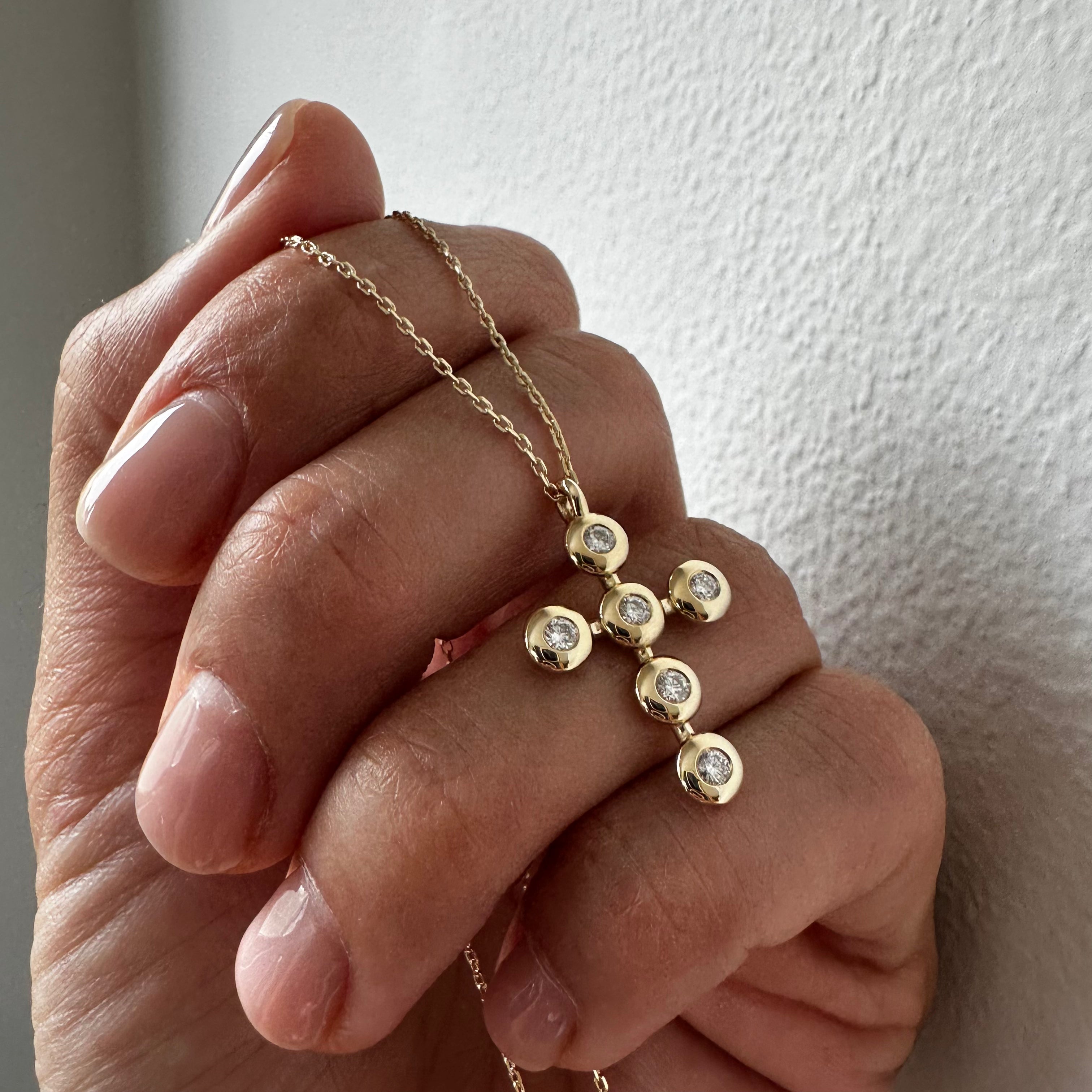 Thick Bubble Cross Pendant