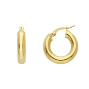 9K Gold Round Hoops