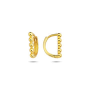 9K Gold Bubbly Line Hoops