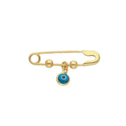 14K Gold Small Round Eye Safety Pin