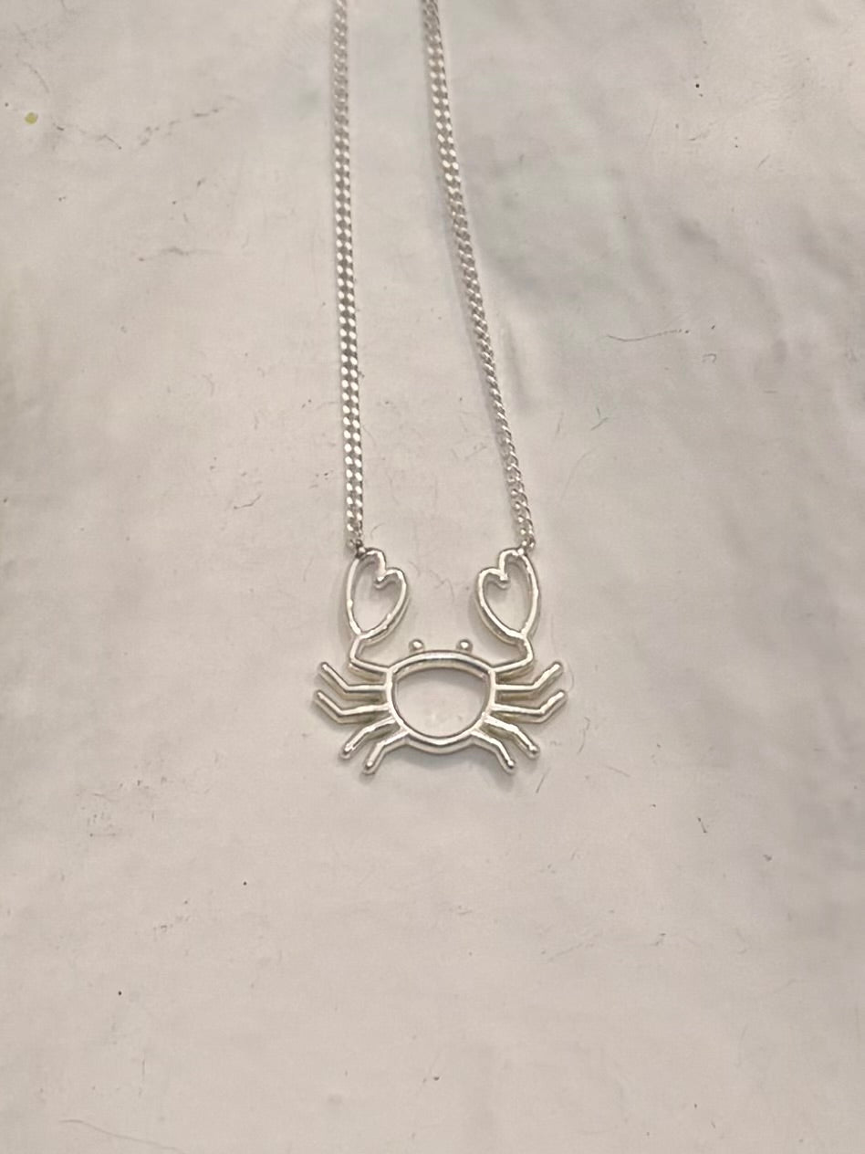 Mer-Mades Heart Claw Crab Necklace