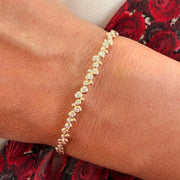 14K Gold All over "Bubble" Diamonds Bracelet