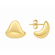 9K Gold Triangle Fold Gold Earrings